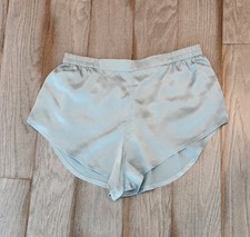 NEW - LUNYA Good In Bed sleep lounge silk shorts L blue/gray
