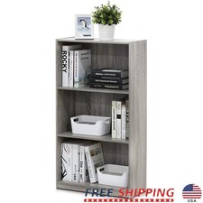 Modern Open Shelf Bookcase W/ 3 Shelves Living Room Bedroom Office Display New