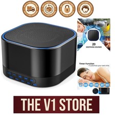 Black White Noise Machine with 20 Soothing Sounds, AC/USB Powered, 32 Volumes