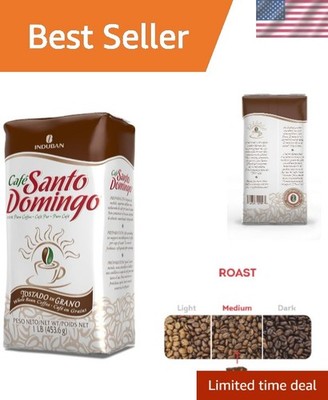 16 oz Café Santo Domingo Whole Bean Coffee - Smooth Medium Roast Experience