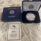 American Eagle 2011 W Proof Silver Dollar 1 Troy oz Original Box COA