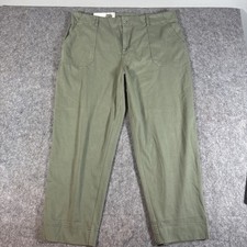 32 Degrees Cool Womens Stretch Twill Ankle Cropped Pant Green XL 1882133