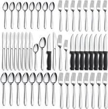 48 Pcs Silverware Set for 8 Stainless Steel Flatware Cutlery Utensil Kitchen New