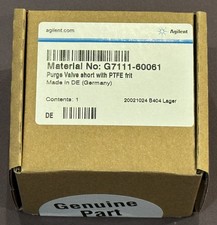 AGILENT G7111-60061  Purge Valve short with PTFE frit - NEW SEALED