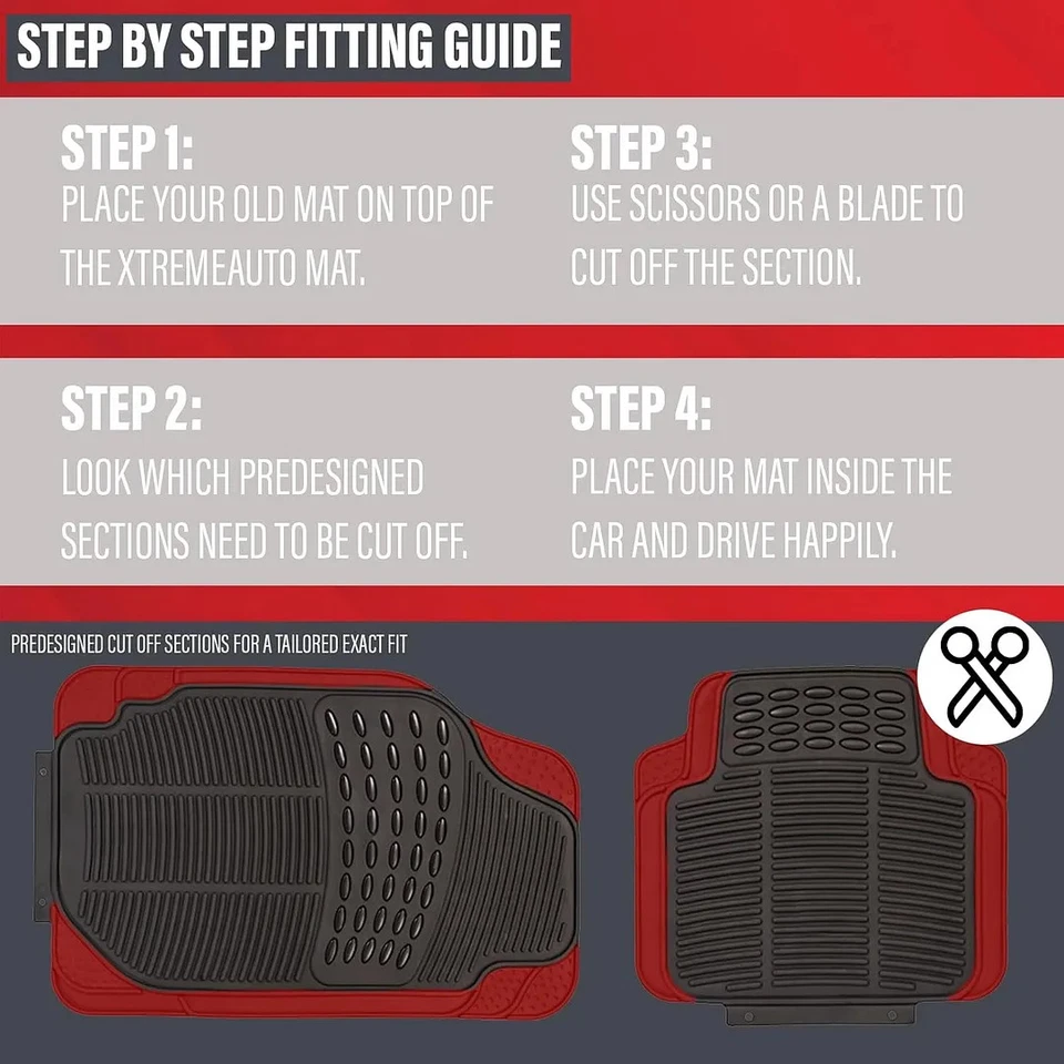PARA SAAB 93 9-3 95 9-5 - PAR DELANTERO DE ALFOMBRILLAS DE GOMA DE ALTA RESISTENCIA Foto 2 de 4