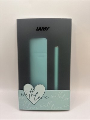 Lamy Tintenroller Swift 335 Lagoon Leder-Etui Blau NEU OVP Unbenutzt