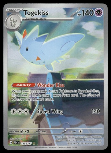 Togekiss 235/217 Illustration Rare Ascended Heroes Pokemon Holo Near Mint