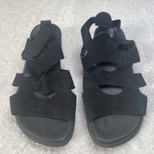 Arche Black Suede Elastic Sandals Size 38/7.5