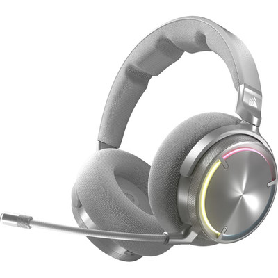 Corsair Virtuoso MAX Wireless Gaming-Headset mit Bluetooth   Dolby Atmos, Silber