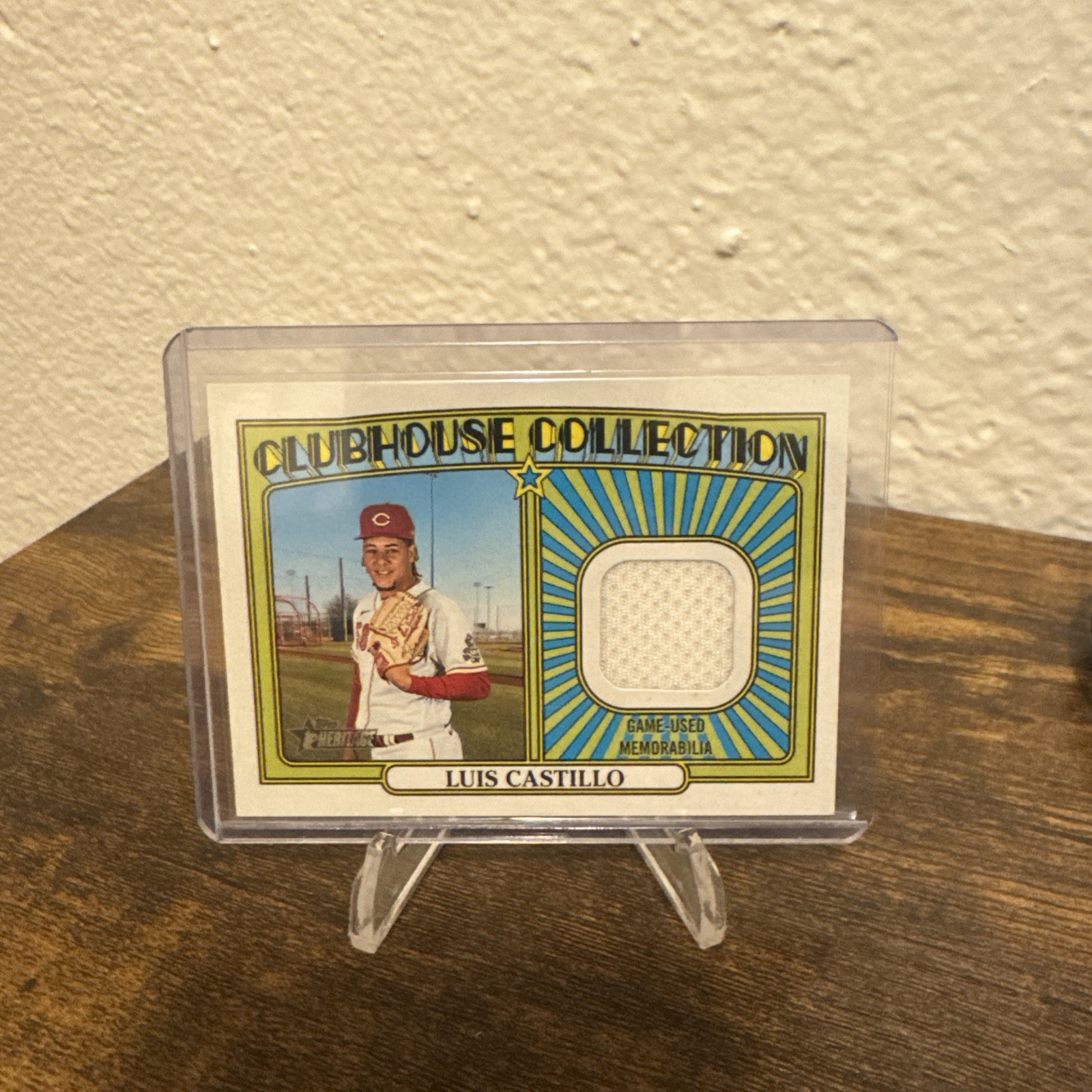 2021 Topps Heritage Luis Castillo Clubhouse Collection Relic #CCR-LC