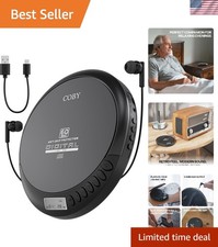 Travel-Friendly CD Player with Anti-Skip Protection   Enjoy FM Radio  More