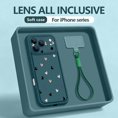 Für iPhone 17 Pro Max Air 16 15 14 13 12 11 niedliche Herz-TPU Handgelenkband