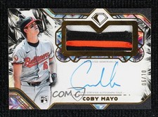 2025 Topps Diamond Icons Black 6/10 Coby Mayo #AJP-CM Jumbo Patch Auto tw0