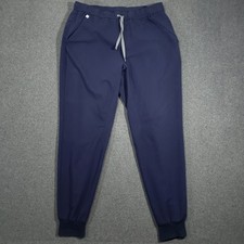 Figs Tansen Jogger Scrub Pants Men's Large Navy Blue FIONx Hidden Pocket