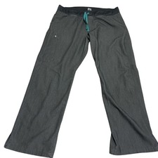 FIGS Technical Collection Scrub Pants Men Size Large Graphite Gray Relaxed Fit