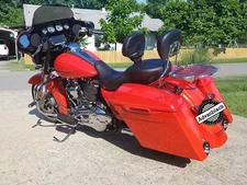 Laguna Orange Extended Bags Stretched Saddlebag Pinstripe For 14+ Harley