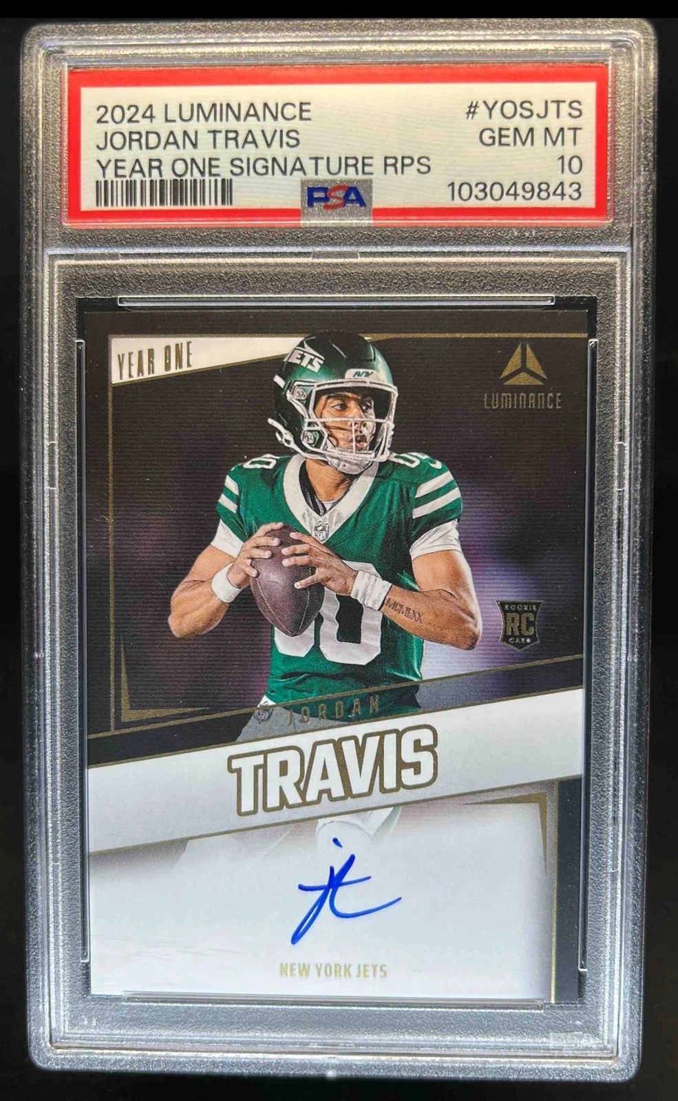 Jordan Travis Panini Luminance Year One Signatures Rps #YOSJTS Base