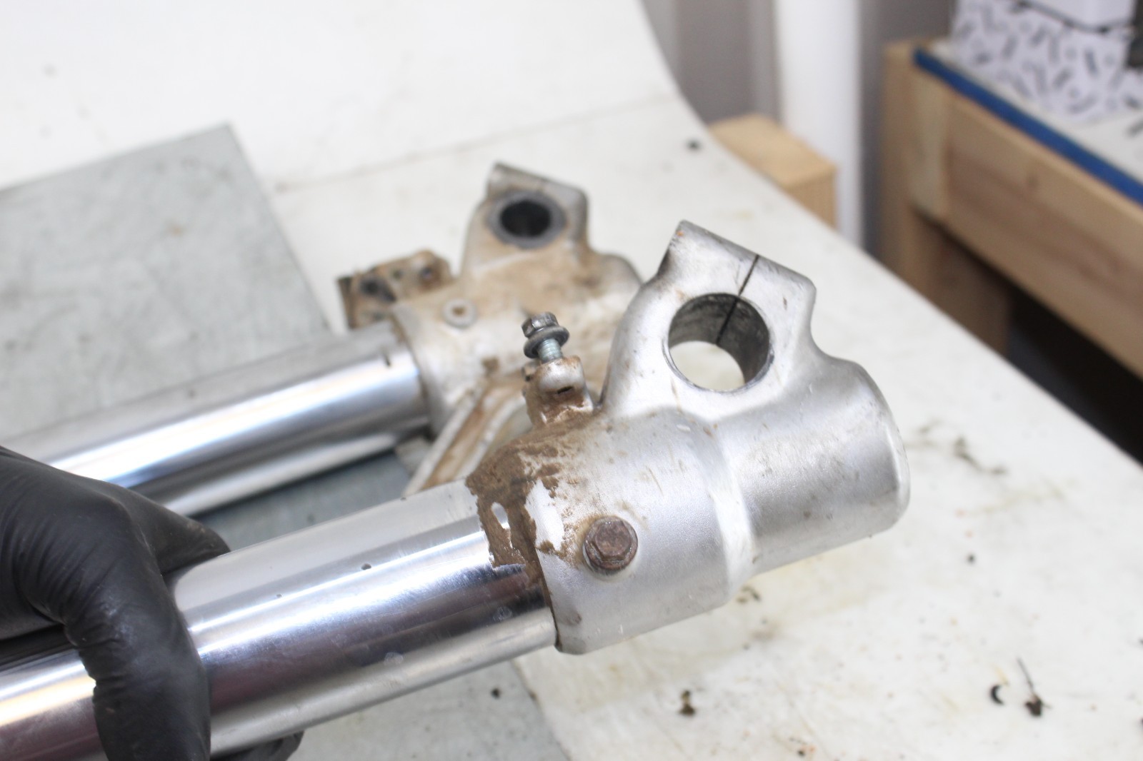 01-03 2003 YZ250F YZ 250F OEM Front Suspension Forks Damper Fork Set Assembly