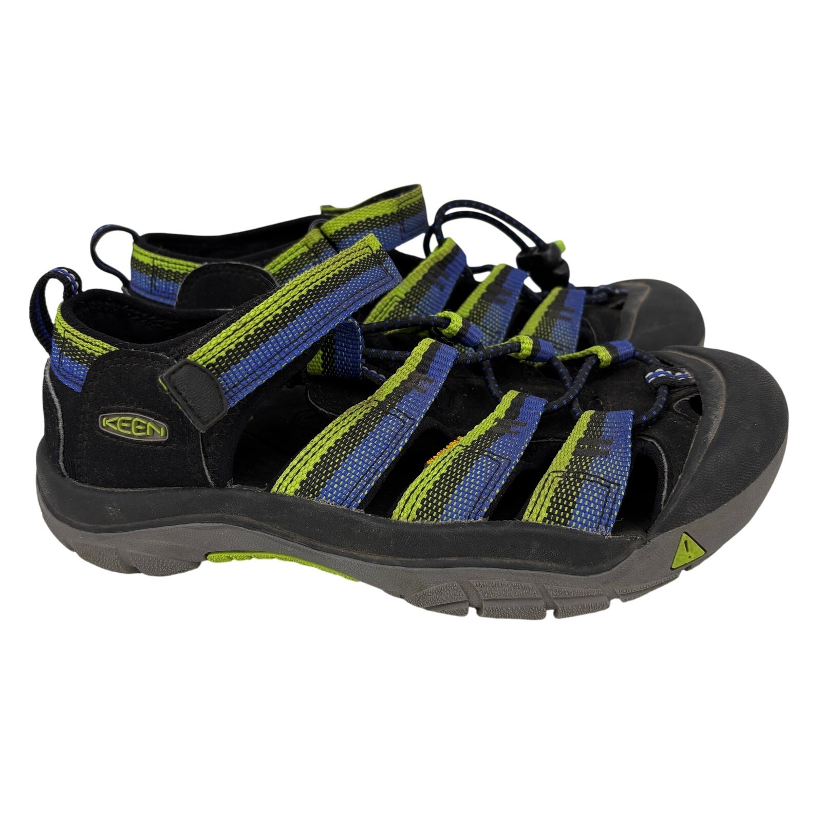 Sandali Keen Newport H2 ragazzo taglia 3 blu verde righe punta chiusa scarpe acqua