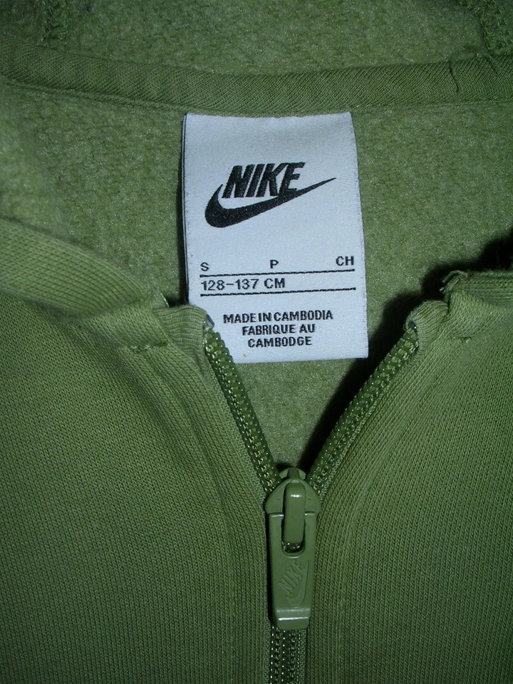 Nike Boys Olive Green Jersey Jacket Joggers Jogging Tracksuit Age 8-9 134cm - Image 2 of 4