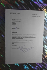 Sir Ken Dodd (Comedian) Signed Letter