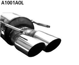Bastuck Sportauspuffanlage ab Kat Opel Calibra 2,0l, V6, Turbo 2x76mm scharf