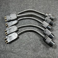 Hubbell Stage Pin Male to Edison Female Adapter 600V Power Cable 1 ft Lot Of 5