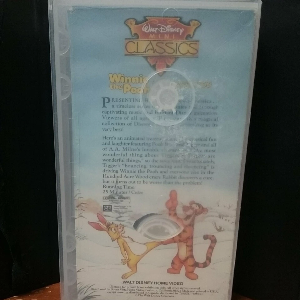 WINNIE THE POOH AND TIGGER TOO (VHS) CLAMSHELL - Image 3 of 3