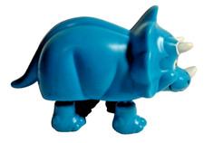 Vintage 4.5 inch Wind Up Walking Triceratops marked made in Hong Kong # 7820