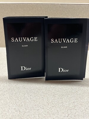 X2 SAUVAGE ELIXIR By DIOR 0.03oz / 1.0ml Parfum Concentre Spray Samples Each NEW