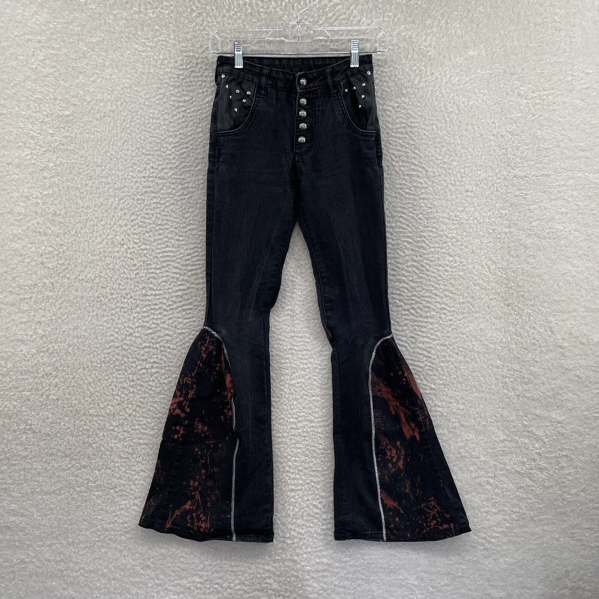パンツ 00s unknown black flare denim grunge y2k パンツ 00s unknown black flare denim grunge y2k Bell Bottom
