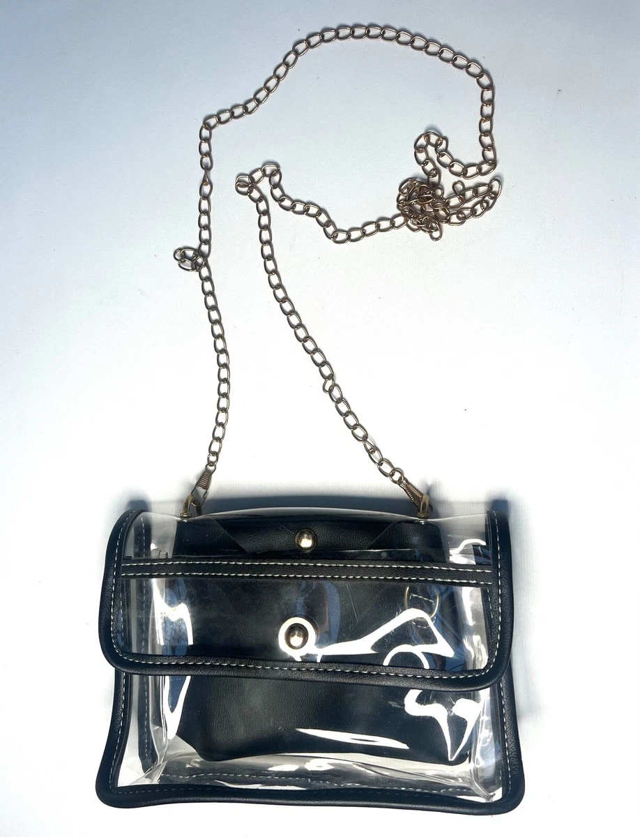 Clearly Chained Bag - Gold and Black