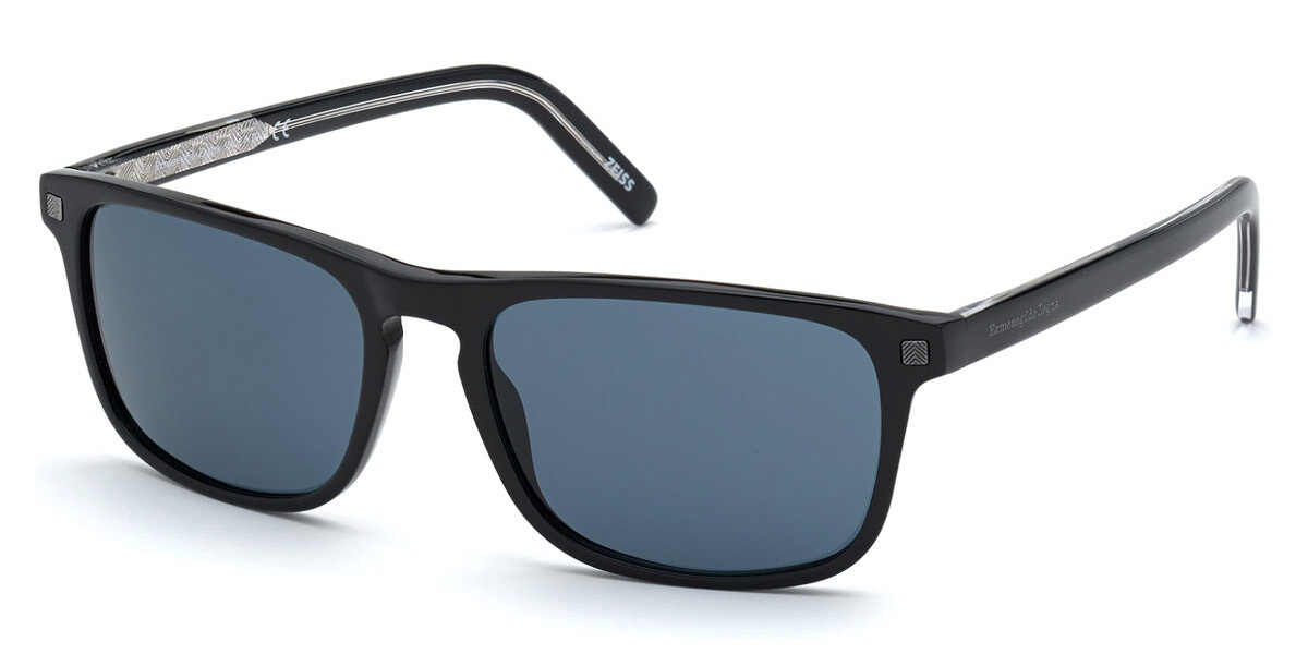 Черная пластиковая оправа для солнцезащитных очков Ermenegildo Zegna EZ0173 01V 01V 58-18-145 Италия