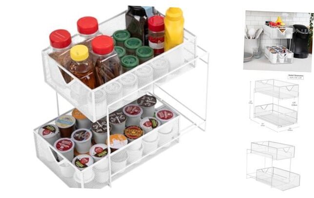 Metal Storage Organizer for Accessories, Makeup, Office & Kitchen Supplies  