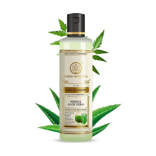 Khadi Natural Neem And Aloevera Herbal Hair Cleanser/Shampoo 210 ML