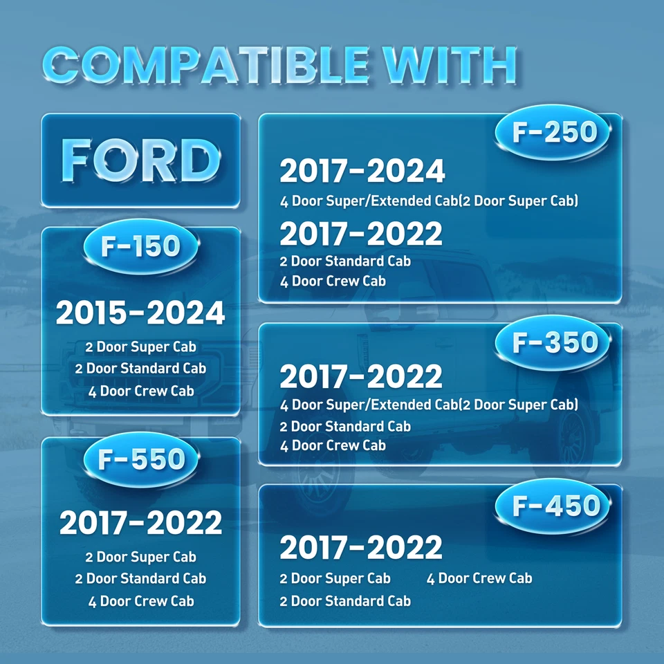 Front Passenger Side Door Glass Window Fits Ford F-150 2015-2024 /F-250 2017-24 - Image 3 of 4