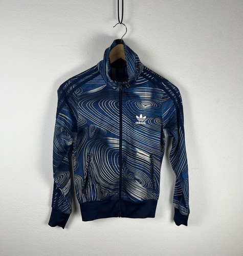 Felpa Tuta Adidas Blu Bianco taglia XS Donna Women TrackTop Jacket Size X-Small - Imagen 1 de 8