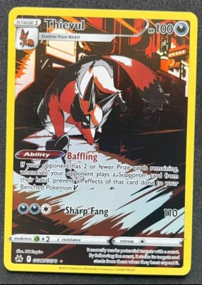 Thievul Crown Zenith Galarian Gallery GG17/GG70 Full Art NM +EXTRA FREE ...