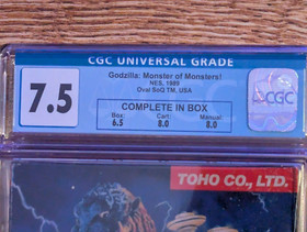 GODZILLA Monster of Monsters Nintendo NES Game CIB Complete 1989 CGC Grade 7.5