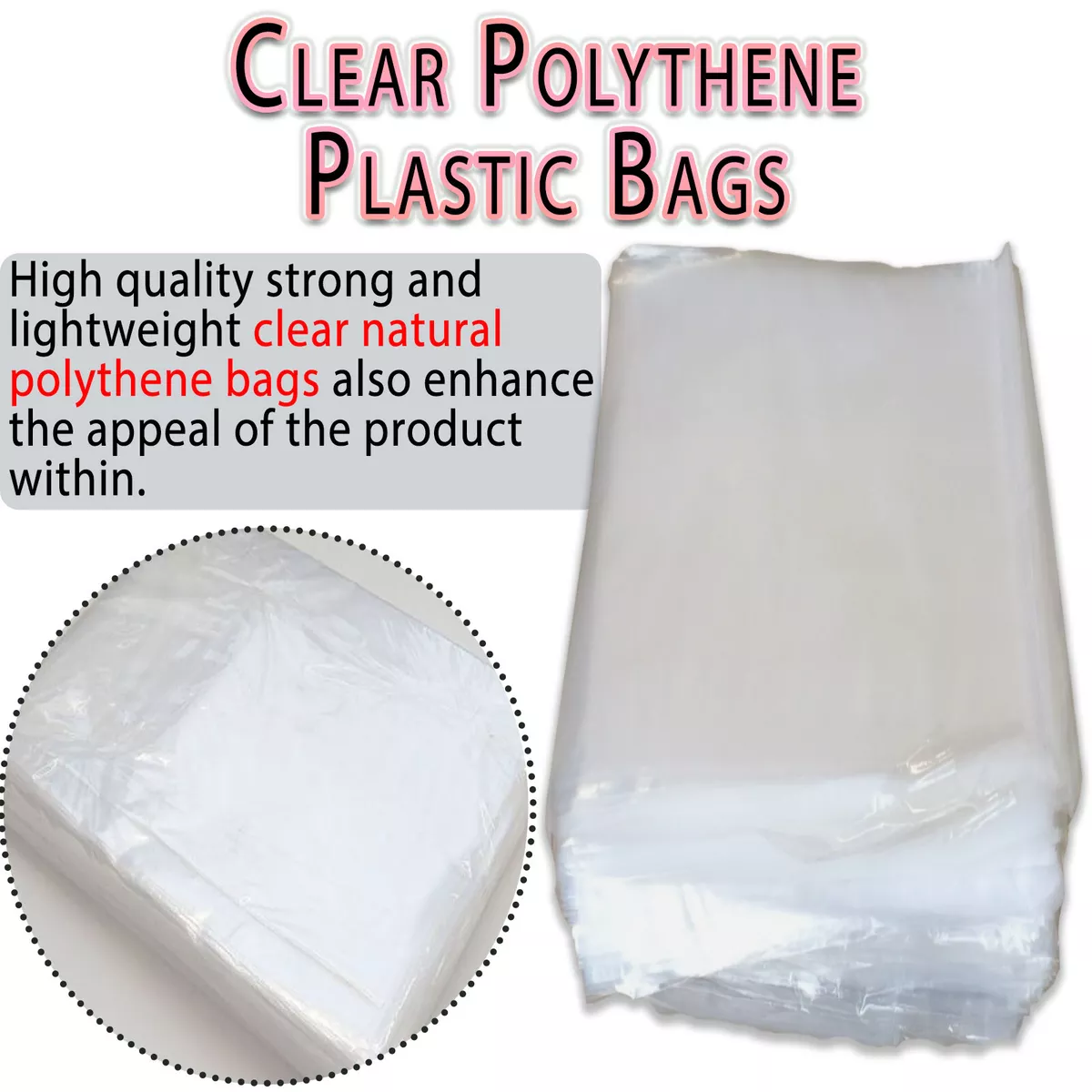 Large Resealable Plastic Food Bags