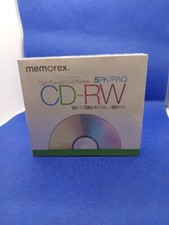 Memorex 5 Pack CD-RW High Speed Ultra Rapide 12x 700MB/Mo 80 Min - Sealed