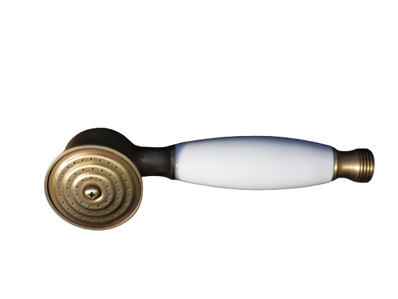 Luxor Retro Handbrause Duschbrause Brausekopf Duschkopf Messing-image