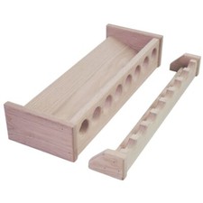 Custom Fishing Rod Rack, Solid Red Oak Wood, Unfinished  8 Rods, 18 Inches