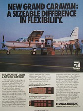 1990-91 PUB CESSNA GRAND CARAVAN AIRCRAFT AVION FLUGZEUG ORIGINAL AD