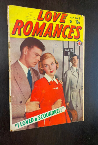 LOVE ROMANCES #6 (Timely 1949) -- Golden Age Photo Cover -- GD (Cover Detached) - Afbeelding 1 van 6