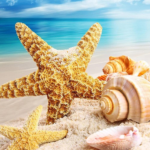 Beach Diamond Painting Art Kits for Adults Full Round Drill Gem Art Wall Decor