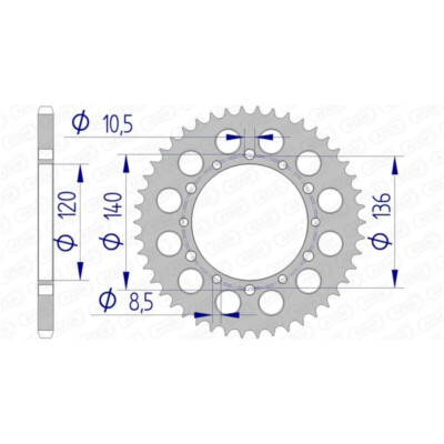 Aluminiumritzel hinten 17404520 AFAM 17404-46 Kawa. Suzu. NINJA GSX-R ZXR ZX