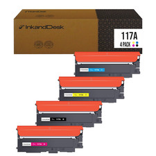 Ink&Desk - Pack 4 Cartouche de Toner 117A (Black/Magenta/Yellow/Cyan)