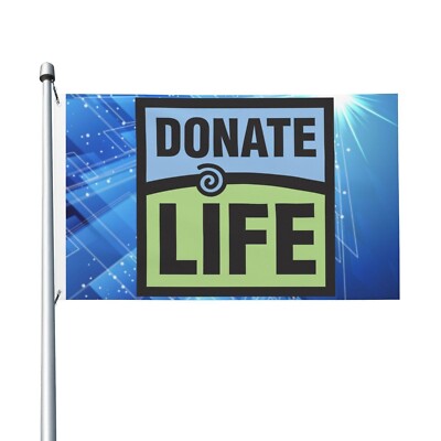 Donate Life Logo Flag 3d Two-Sided Printing Wall Banner Poster For Home Garde...