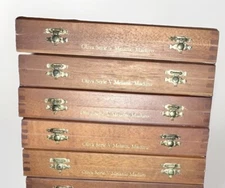 LOT of 5 Oliva Serie V Melanio Torpedo 9x8x1.25" SOLID WOOD Cigar Box BROWN